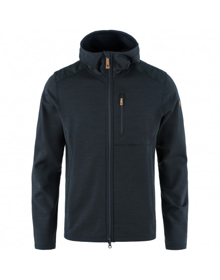 Veste Polaire à Capuche Homme Keb Fleece 555/Dark Navy FJÄLLRÄVEN