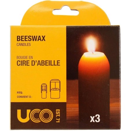 3 Bougies cire d'abeille pour ORIGINAL LANTERN - 12/15 heures UCO