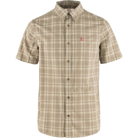 Chemise Homme Övik Lite Shirt SS 118-302/Fossil-Chalk Rose FJÄLLRÄVEN