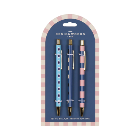 Stylo A Dopo Set Of 3 Pens - Eye, Moon, Stripe DESIGNWORKS INK