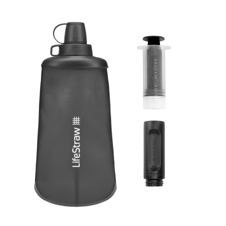 FLEX BASIC 650ML filtre +gourde/Lifestraw Flex PS Dark Gray LIFESTRAW
