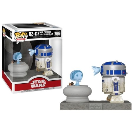 STAR WARS - POP Deluxe N° 766 - R2-D2 avec Hologramme Princesse Leia