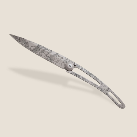 Couteau Deejo 37g Titane/Naked Topographie