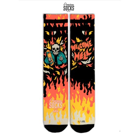 Chaussettes Welcome to Hell - Mid High - L/XL AMERICAN SOCKS