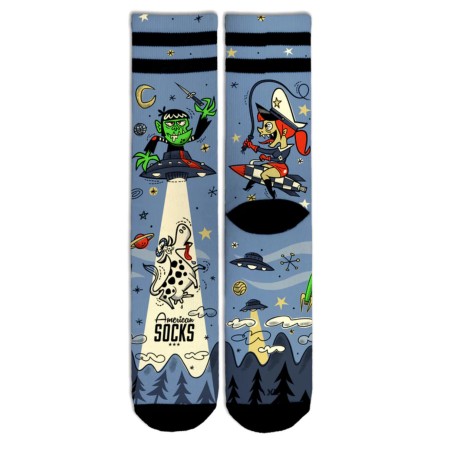 Chaussettes Alien Snatch - Mid High - S/M AMERICAN SOCKS