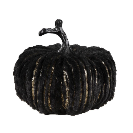 Citrouille - velours - noir, doré