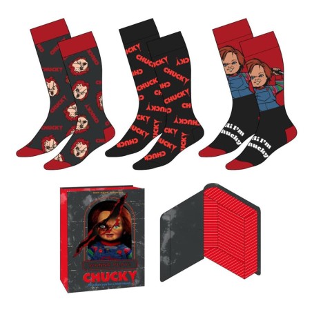 CHUCKY - Pack de 3 Paires de Chaussettes (Taille 38-45)
