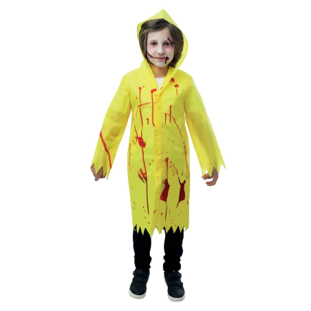 Costume imperméable de tueur sanglant - enfant - 7/9 ans