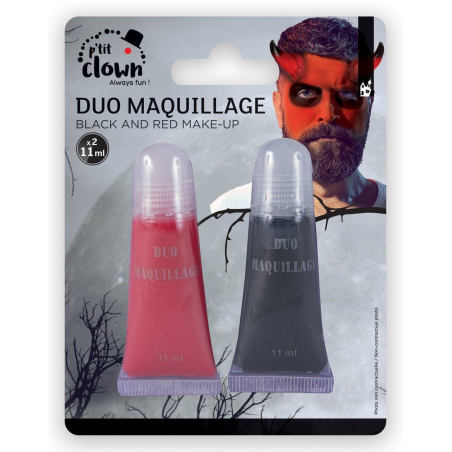 Duo maquillage - noir, rouge