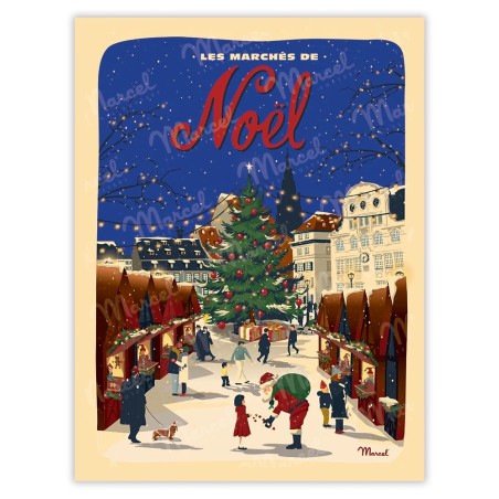 AFFICHE 30X40 - LES MARCHES DE NOEL
