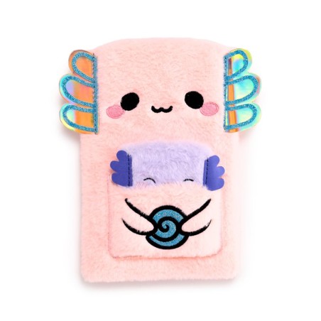 KAWAII - Maddie l'Axolotl - Notebook Pelucheux Premium + 1 Mini