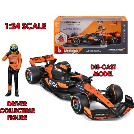 FORMULA 1 - F1 Mc Laren Mcl38 avec Norris - Model réduit 1/24