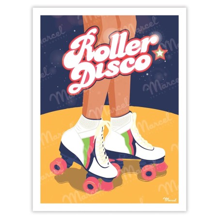 AFFICHE 30X40 - ROLLER DISCO