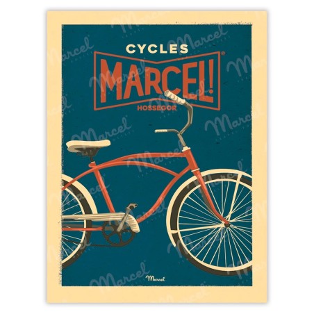 AFFICHE 30X40 - CYCLES MARCEL