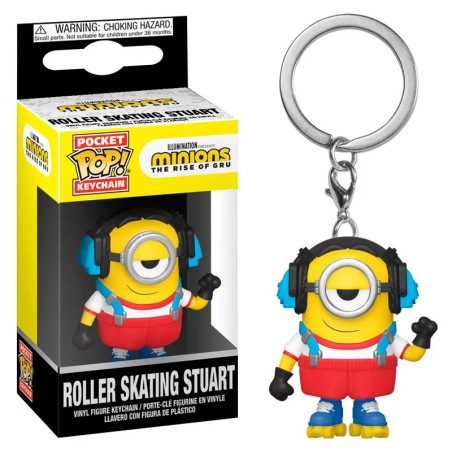 MINIONS 2 - Pocket Pop Keychain - Roller Skating Stuart FUNKO
