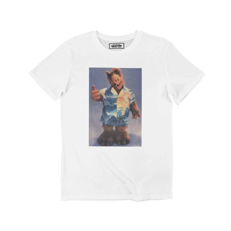 T-shirt ALF Hawaï Blanc GRAFITEE