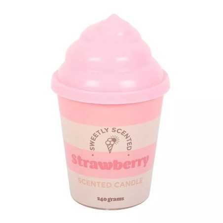 Bougie parfumée à la glace à la fraise