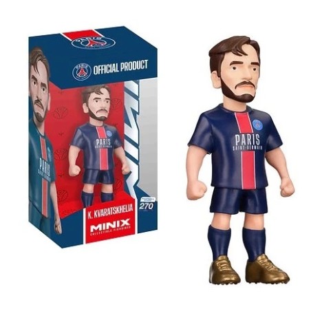 PSG - Kvarayskhelia - Figurine Minix 12cm