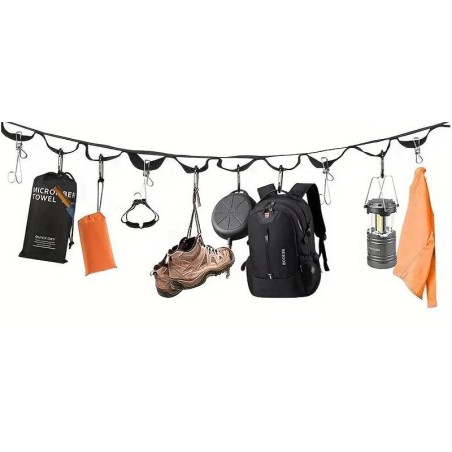 Corde de Camping Paracorde Webbing Noire FRENDO