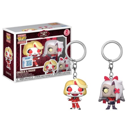 HAZBIN HOTEL - Pocket Pop Keychains 2 Pack- Charlie & Vaggie FUNKO