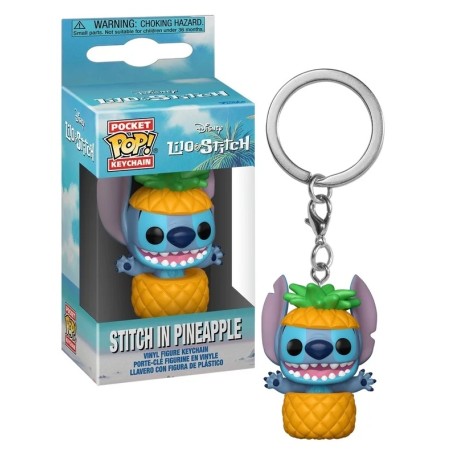LILO & STITCH - Pocket Pop Keychains - Stitch dans un ananas FUNKO