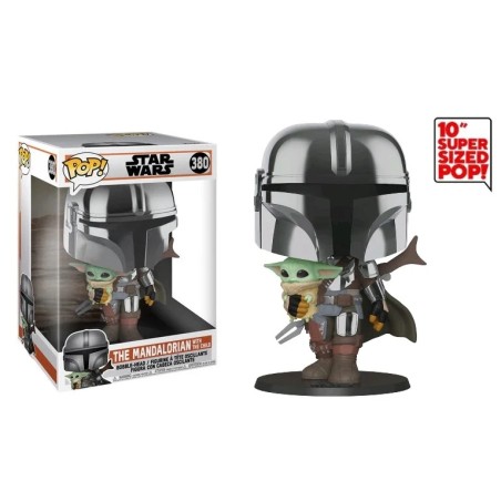 THE MANDALORIAN - POP JUMBO 10" N° 380 - Mandal. w/ The Child FUNKO