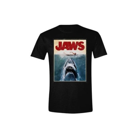 Jaws T-Shirt Poster Noir