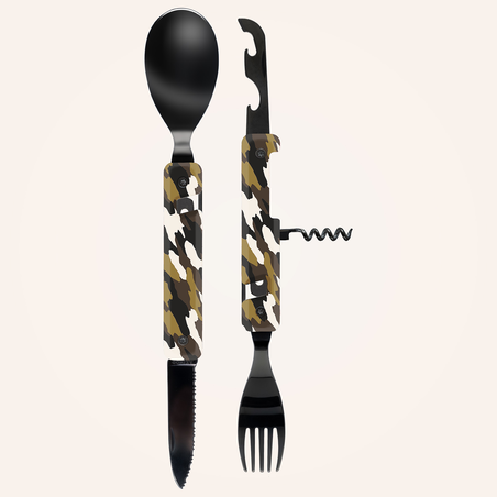 Couverts Multifonctions 13:25 Noir, Camo vert AKINOD