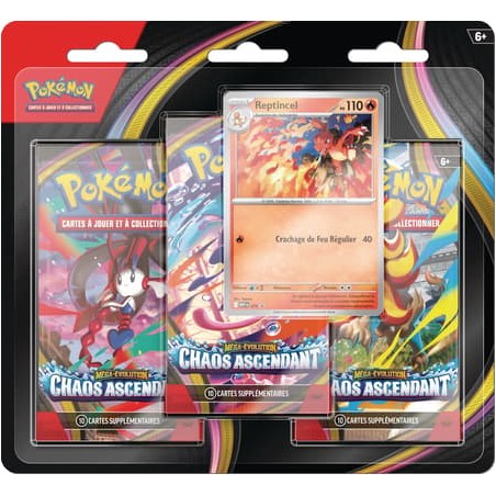 POKEMON - ME 04 Chaos Ascendant Blister 3 Boosters - FR