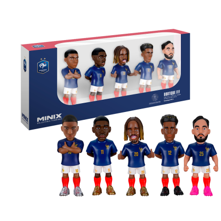 Coupe du MondeFrance - Pack de 5 - Minix Figurines 7 cm