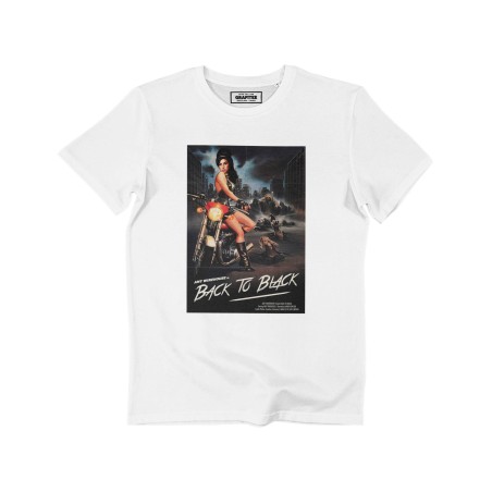 T-Shirt Back To Black Blanc GRAFITEE