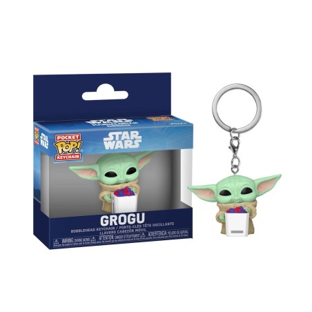 MANDALORIAN & GROGU - Pocket Pop Keychains - Grogu With Snack