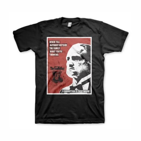 T-Shirt The Godfather Never Tell Anyone Noir