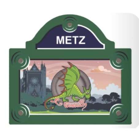 MAGNET PLAQUE RUE GRAOULLY METZ