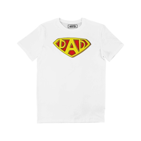 T-shirt Super Dad Blanc GRAFITEE