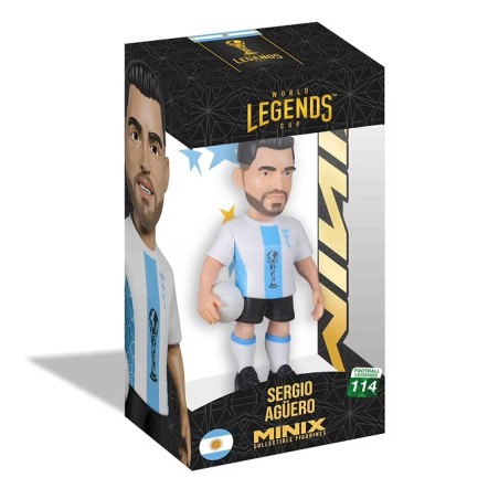 ARGENTINE - Agüero - Figurine Minix Coupe du Monde des Légendes 12cm