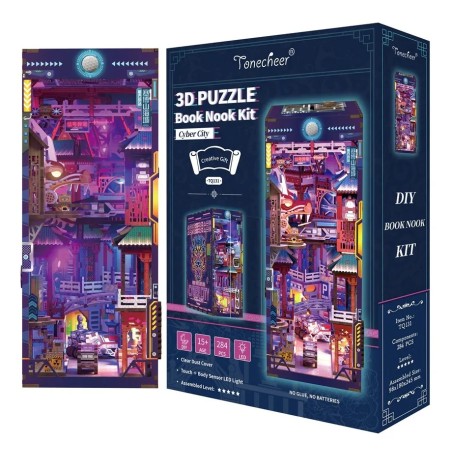 BOOK NOOK KIT - DIY- Cyber City - 284pcs + LED Light