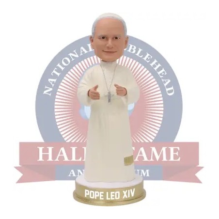Figurine à tête oscillante du pape Léon XIV