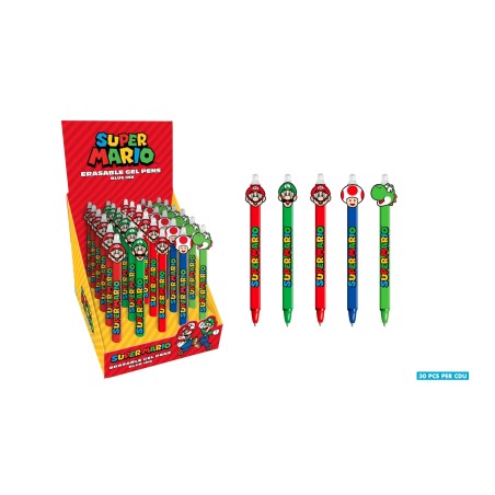 SUPER MARIO - Stylo à Gel Effaçable +Head Topper