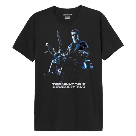 T-Shirt Terminator 2 T-800 Moto Scène Officielle