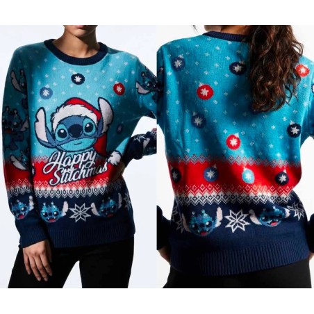 LILO & STITCH - Stitch "Happy Stitchmas" - Pull de Noël
