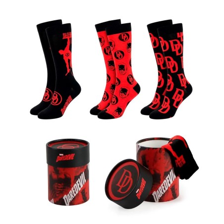 MARVEL - Daredevil - Pack de 3 Paires de Chaussettes (Taille 38-45)