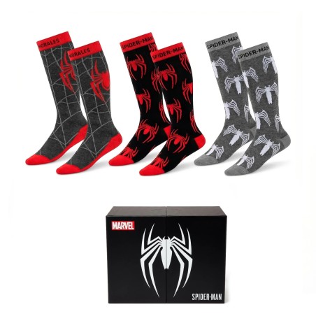 MARVEL - Spider-Man - Pack de 3 Paires de Chaussettes (Taille 38-45)